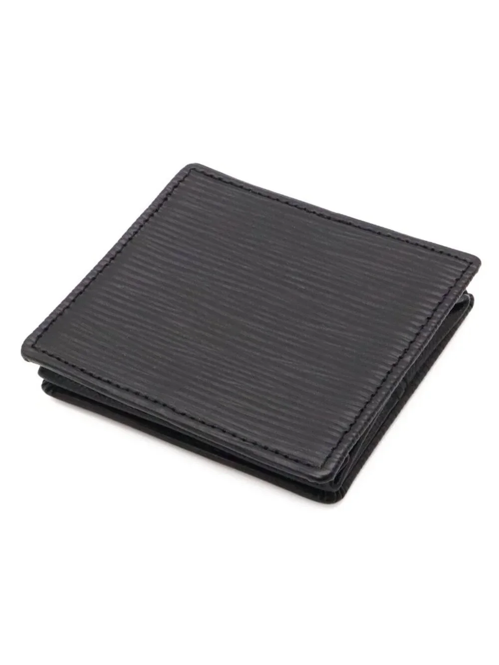 Louis Vuitton Epi Porte Monnaie Boite Coin Purse Square Shape Leather Noir Black